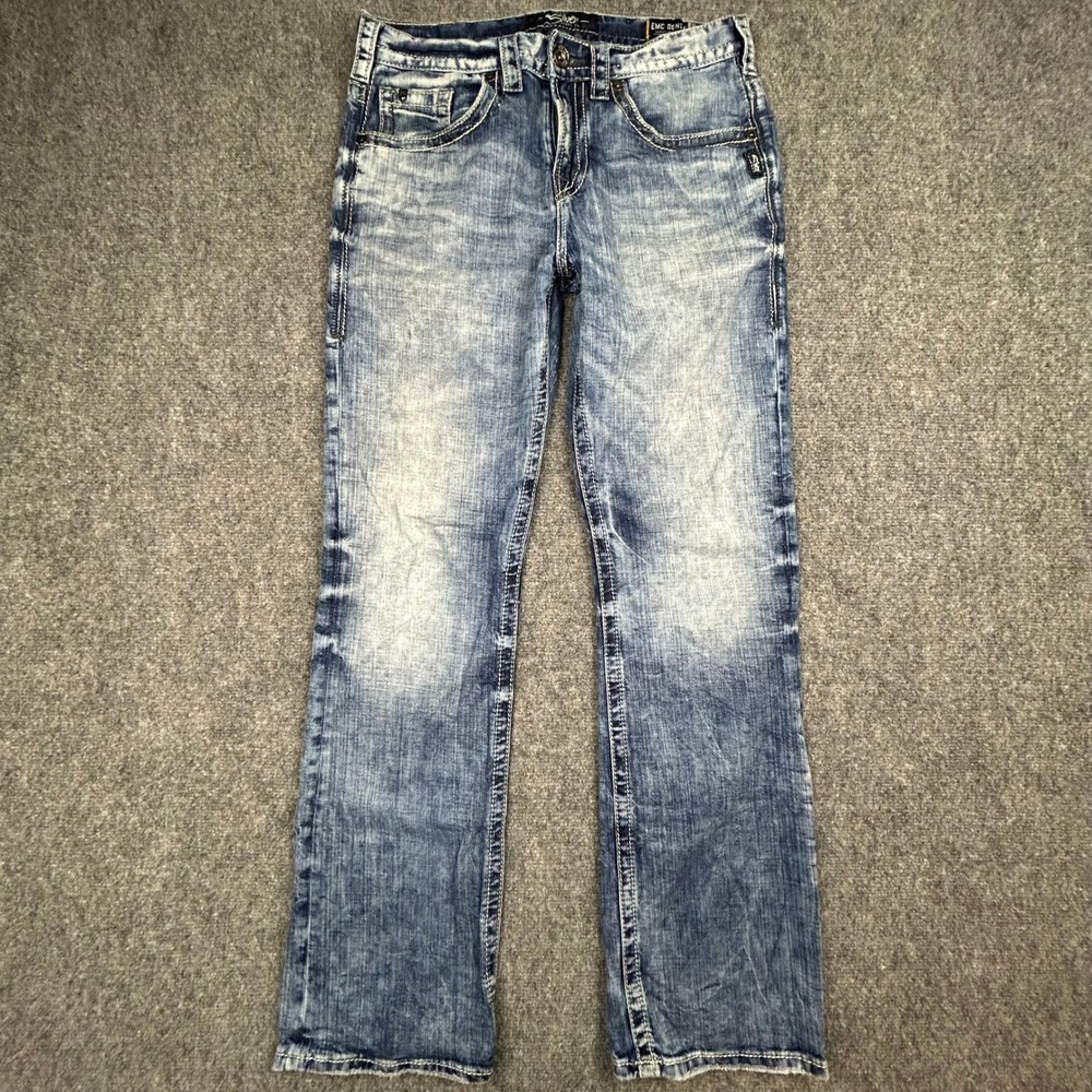 Silver Jeans Co. Craig Bootcut Jeans Mens 32x34 Blue Distressed EMC Denim